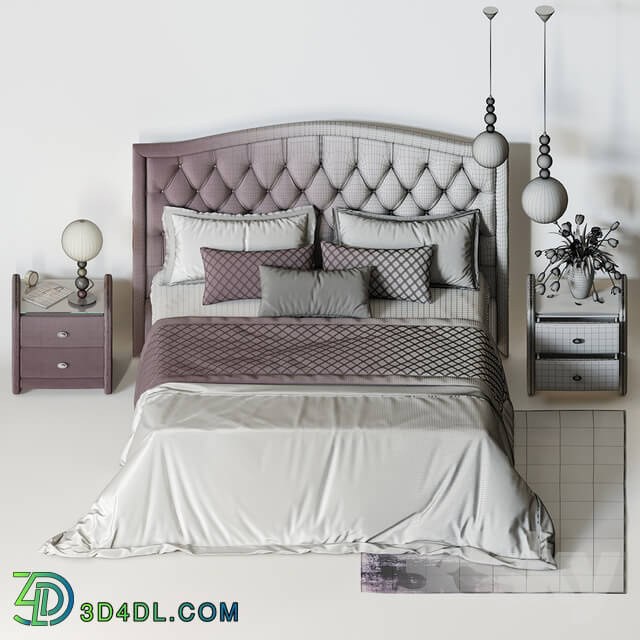 Bed - Bedroom Askona_ fixtures from the designer Fredrik Mattson