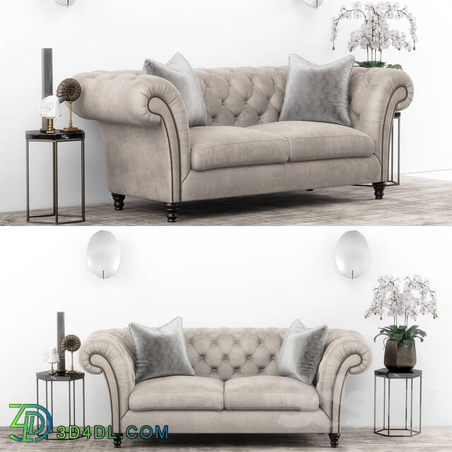 Sofa - Club Chesterfield sofa set