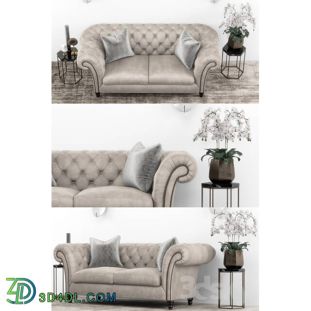 Sofa - Club Chesterfield sofa set