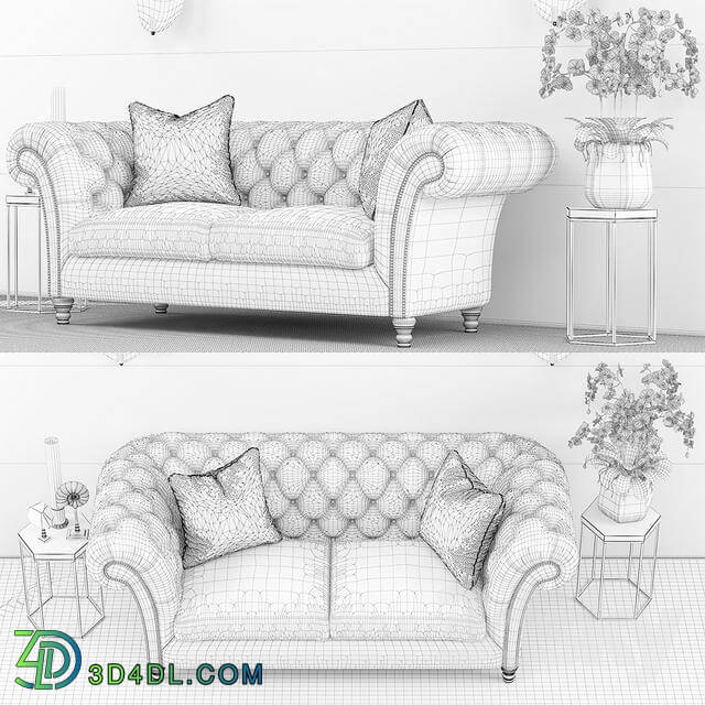 Sofa - Club Chesterfield sofa set