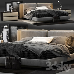 Bed - Minotti Tatlin Soft Bed 