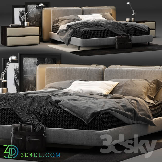 Bed - Minotti Tatlin Soft Bed