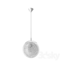 Ceiling light - 93073 Suspension LUBERIO_ 1X60W _E27__ Ø250_ chrome _ glass_ aluminum wire 