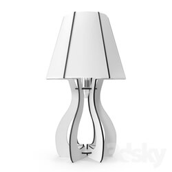 Table lamp - 94947 Table lamp COSSANO_ 1x60W _E27__ Ø225_ H450_ wood_ white _ plastic_ white 