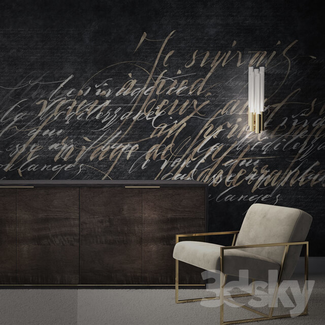 Wall covering - factura _ LETRA DARK