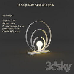 Table lamp - L1 Loop Table Lamp iron white 