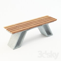 Other architectural elements - wooden bench 