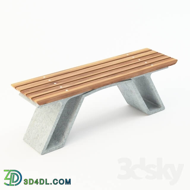 Other architectural elements - wooden bench
