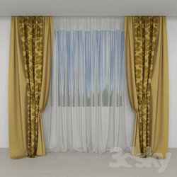 Curtain - Blind - double curtain and tulle 