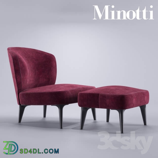 Arm chair - Minotti Aston Armchair without arms