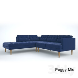 Sofa - Peggy Mid-Century Chaise Sectional 