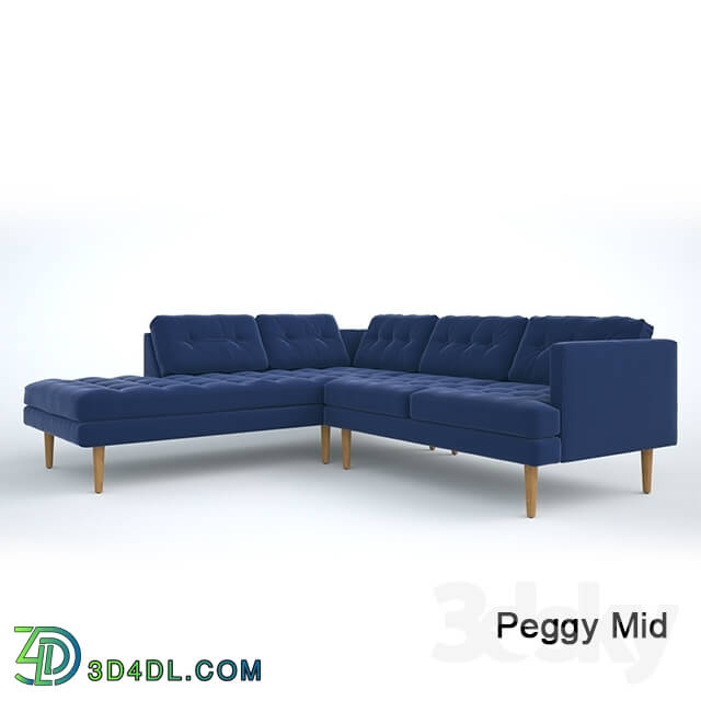 Sofa - Peggy Mid-Century Chaise Sectional