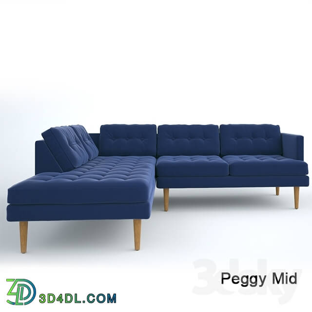 Sofa - Peggy Mid-Century Chaise Sectional