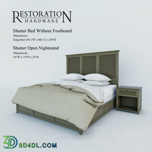 Bed - Shutter Bed Without Footboard