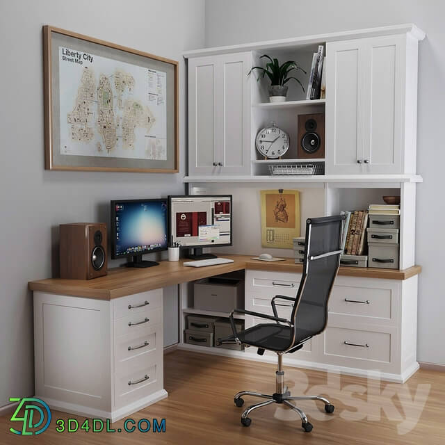 Office furniture - Desktop in white