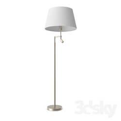 Floor lamp - 94946 Floor lamp SANTANDER with LED light. a reading lamp_ 1x60W _E27__ 1х2_1W _LED__ H1530_ nickel _ white 