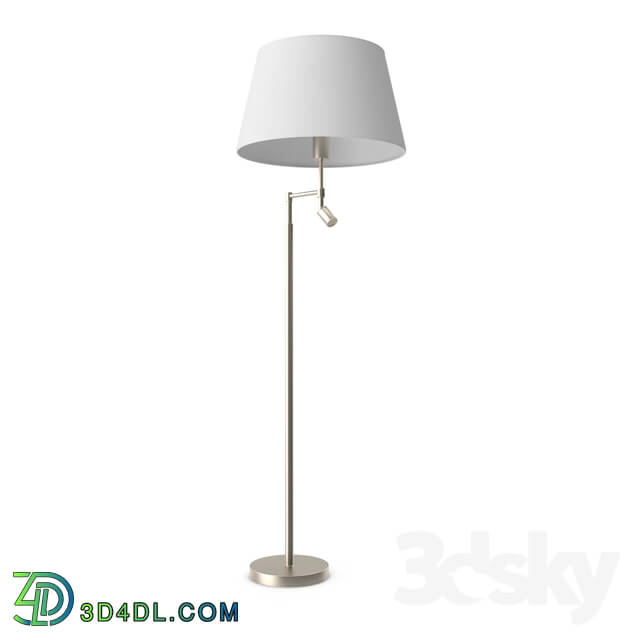 Floor lamp - 94946 Floor lamp SANTANDER with LED light. a reading lamp_ 1x60W _E27__ 1х2_1W _LED__ H1530_ nickel _ white