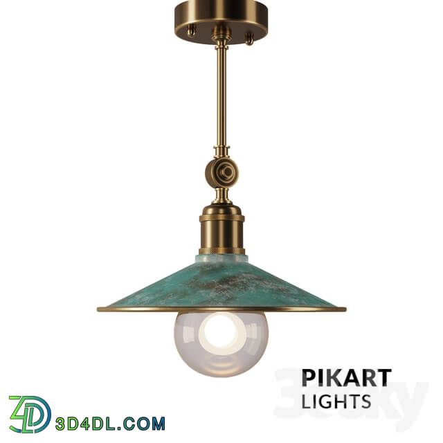 Ceiling light - Brass lamp ART 351 from Pikartlights