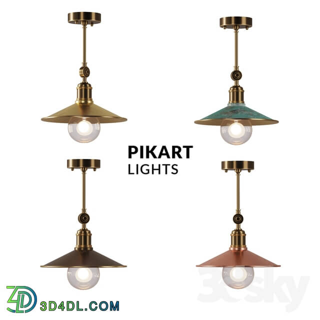 Ceiling light - Brass lamp ART 351 from Pikartlights