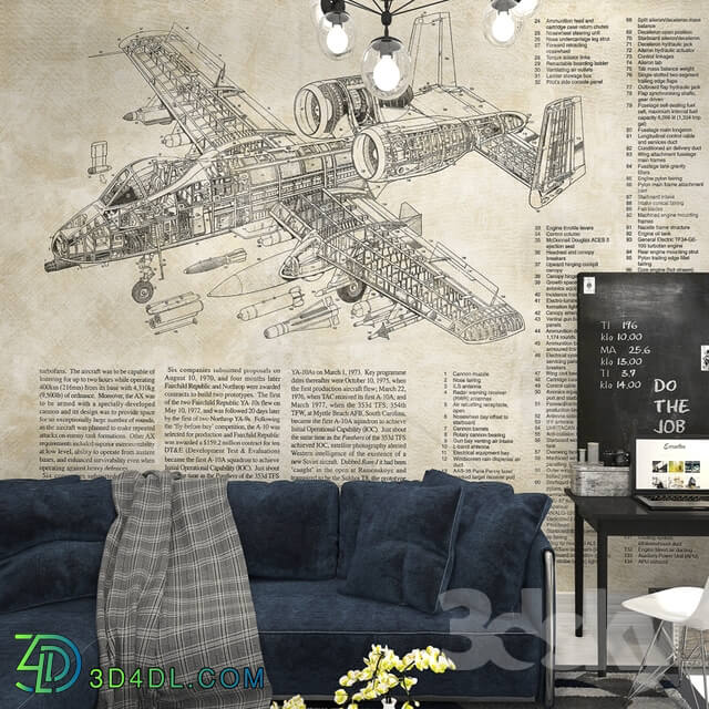 Wall covering - Factura _ Battle Plane