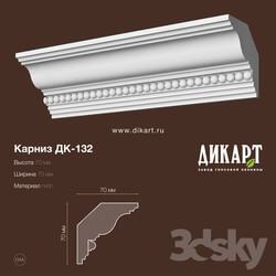 Decorative plaster - Dk-132_70Hx70mm 