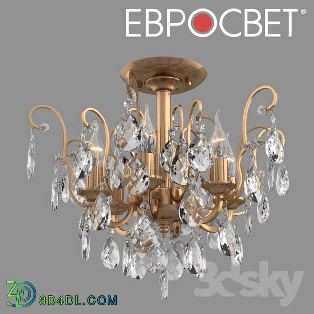 Ceiling light - OM Chandelier with crystal Eurosvet 10022_6 Rosita