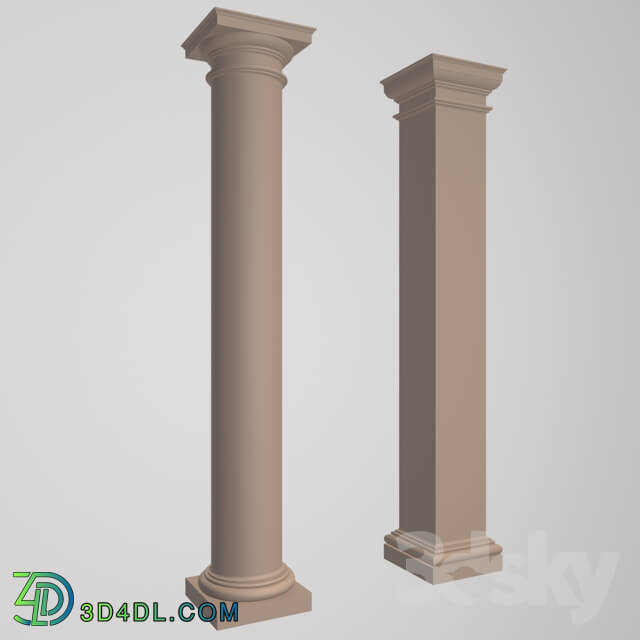 Decorative plaster - column _ pilaster