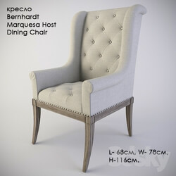 Arm chair - Chair Bernhardt Marquesa Host Dining Chair 