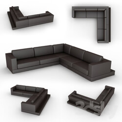 Sofa - Corner sofa with shelf 3000h3250 
