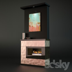 Fireplace - Copper fireplace 