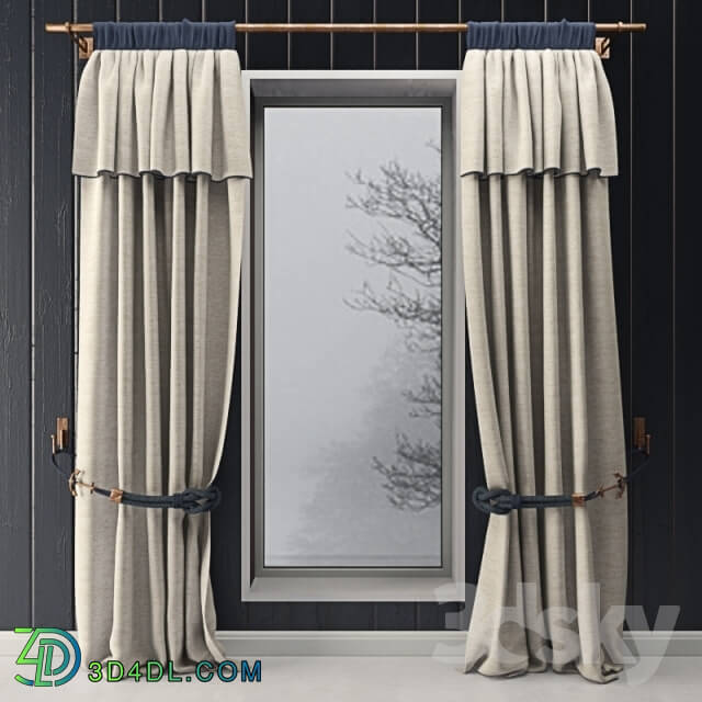 Curtain - Curtains with marine decor