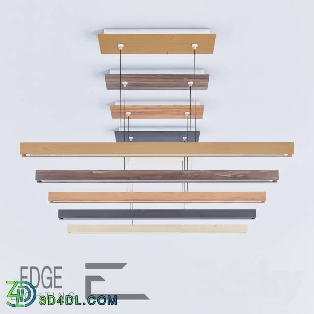 Ceiling light - Glide Wood Linear Suspension by Edge Lighting