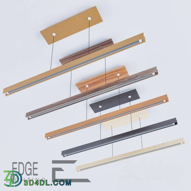 Ceiling light - Glide Wood Linear Suspension by Edge Lighting