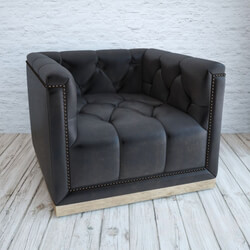 Arm chair - Charles Swivel Leather Chair 