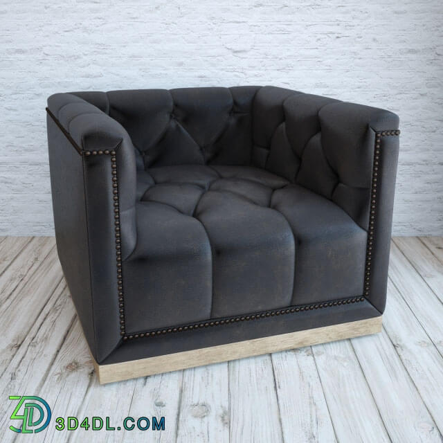 Arm chair - Charles Swivel Leather Chair