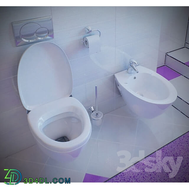Toilet and Bidet - Toilet and bidet from Jacob Delafon_ Presqu_ile model