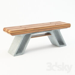 Other architectural elements - wooden bench 