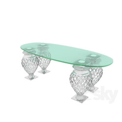 Table - Glass coffee table 120 _ 60H40 