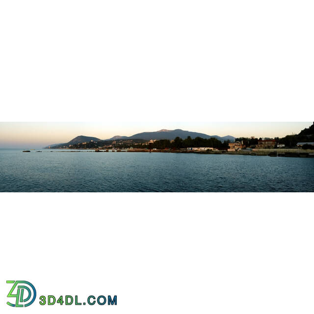 Panorama - Alushta_ morning. _Crimea_