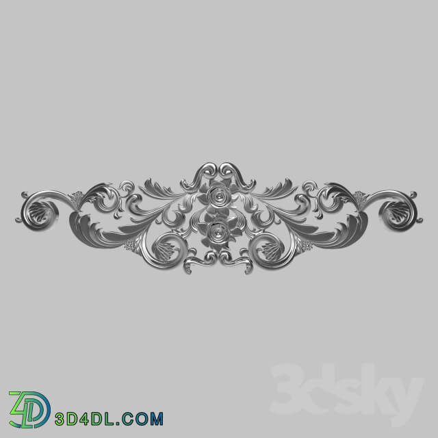 Decorative plaster - Ornament Silver C