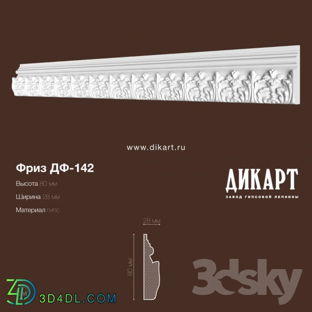 Decorative plaster - DF-142_80h28mm