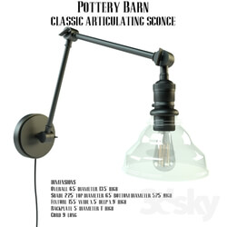 Wall light - Bra Pottery Barn CLASSIC ARTICULATING SCONCE 