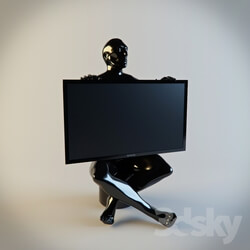 Other decorative objects - TV rack_ black acrylic 