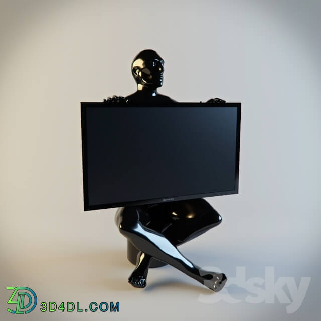 Other decorative objects - TV rack_ black acrylic