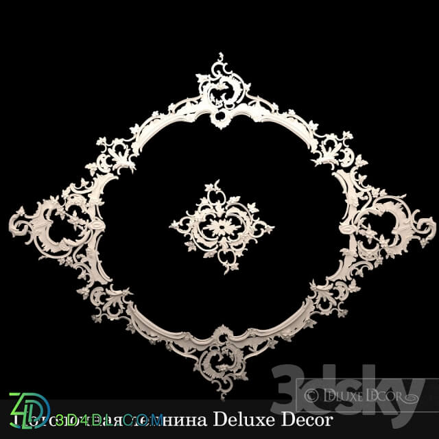 Decorative plaster - Rococo stucco ceiling Deluxe Decor