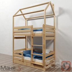 Bed - The cot is two-tiered 