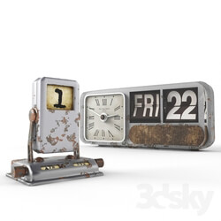 Other decorative objects - Old Calendars with Clock 