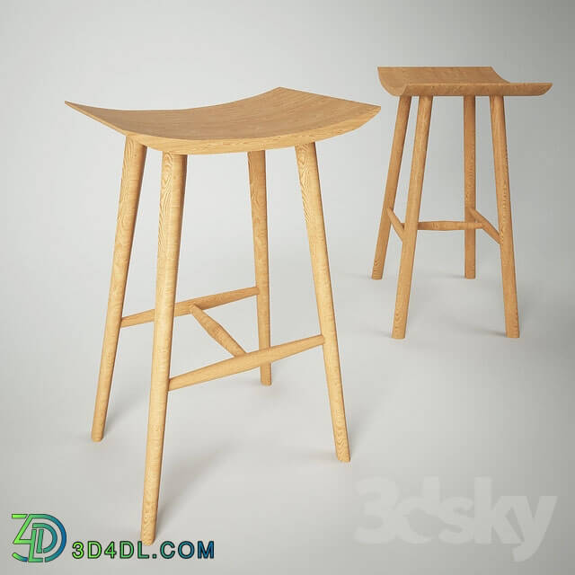 Chair - Yoko Curved Ash Wood Barstool