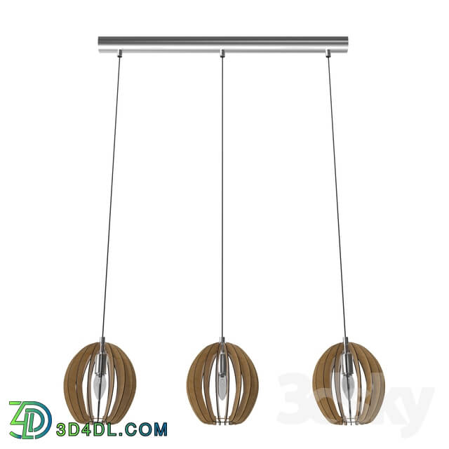 Ceiling light - 94769 Suspension COSSANO_ 3х40W _E14__ L790 steel _ wood_ maple