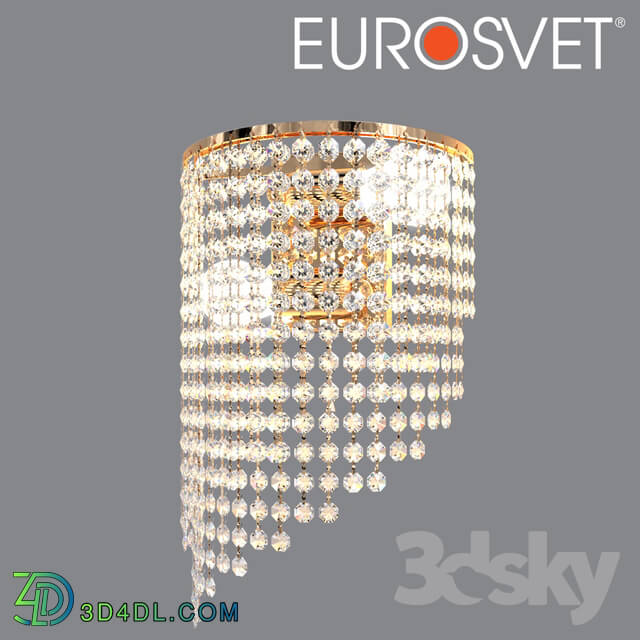 Wall light - OM Bra with crystal Eurosvet 3102_2 gold Cinila